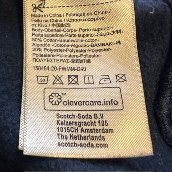 Scotch & Soda Men's Polar Bear Sweater Size XL in Navy Blue / Multi Color - Picture 7 of 8